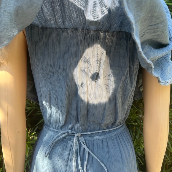 BILLABONG BLUE & WHITE BATIK MAXI DRESS - Picture 9 of 14